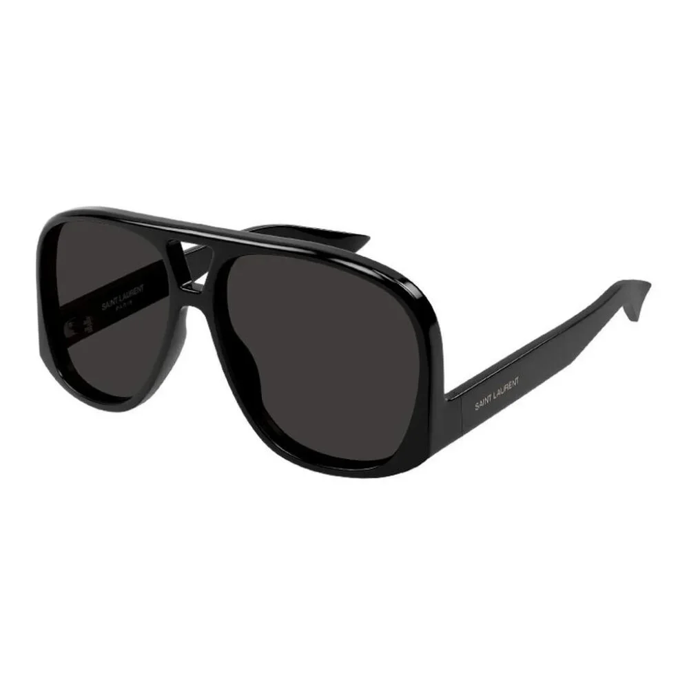 NEW SL652/F SOLACE 001 SAINT LAURENT SUNGLASSES BLACK AVIATOR UNISEX EYE…